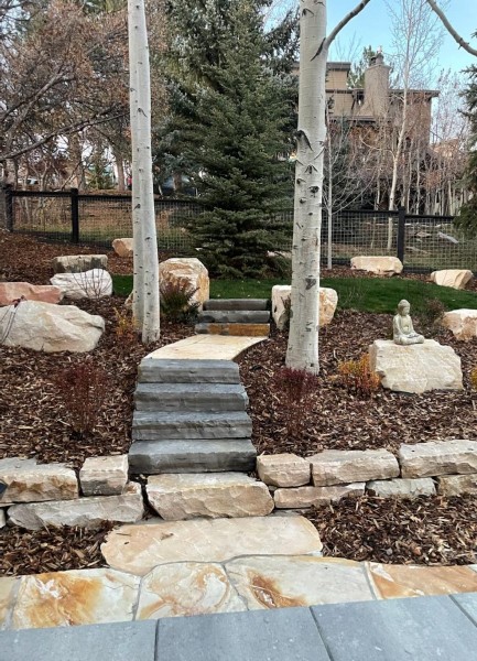 Garden steps landscaping project